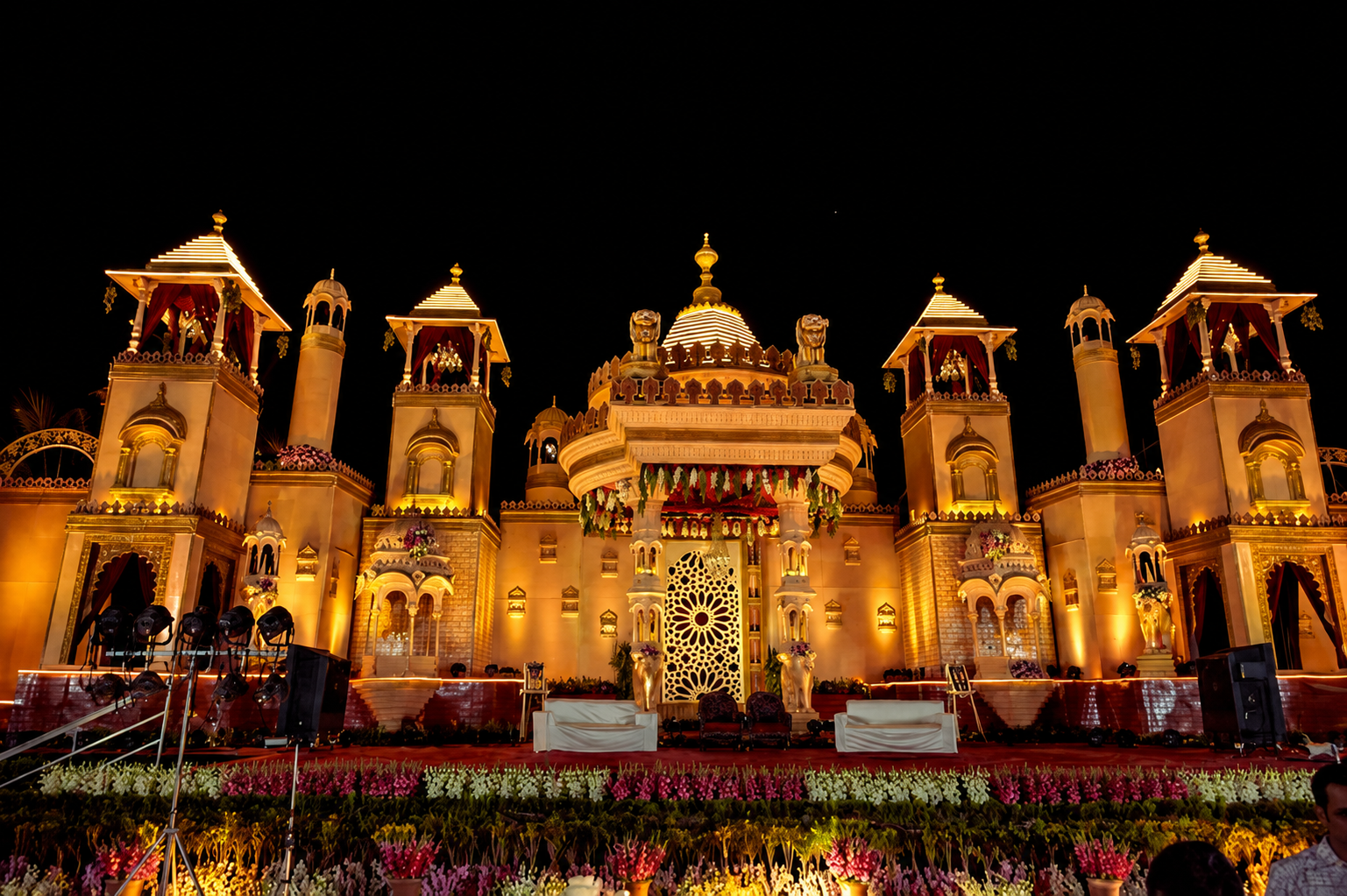Mantra Mahal royal stage at night
